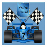 CUSTOM 7th BIRTHDAY Race Car Invitation