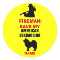 Custom American Eskimo Dog Fire Safety