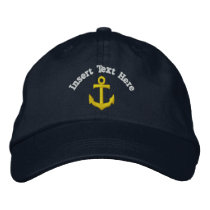 Custom Anchor Embroidered Hat