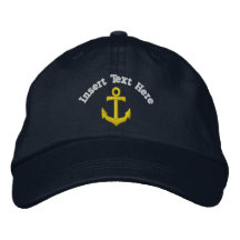 Custom Anchor Embroidered Hat