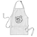 Custom Angry Bear Outline Logo aprons
