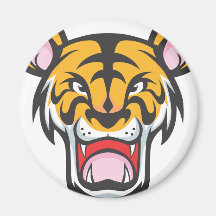 Custom Angry Tiger Cartoon Refrigerator Magnet