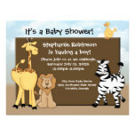 Custom Baby Shower Invite, Jungle Animals