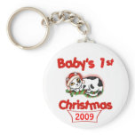 Custom Baby's 1st Christmas Keychain Ornament