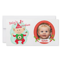 Custom Baby's Christmas Photo Card