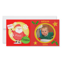 Custom Baby's Christmas Photo Card
