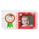 Custom Baby's Christmas Photo Card photo cards