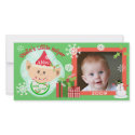 Custom Baby's First Christmas Photo Card photo cards