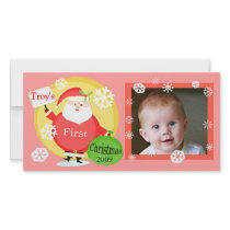 Custom Baby's First Christmas Photo Card
