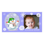 Custom Baby's Snowy Christmas Photo Card