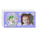 Custom Baby's Snowy Christmas Photo Card photo cards