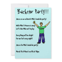 Custom Bachelor Party!!! Invitations