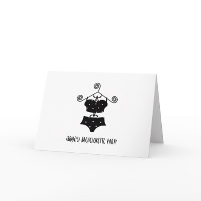 Custom Bachelorette Party Invite-Sexy Lingerie Greeting Card by frugalbride