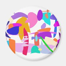 Custom Background Colour Explosion Refrigerator Magnet