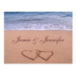 Custom beach card post cards