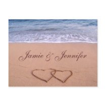 Custom beach card post cards