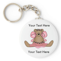 Custom Bear Ballerina Keychain