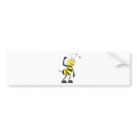 Custom Bee in "Come Here" Hand Gesture bumper stickers