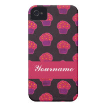 Custom Berry Cupcake iPhone 4 Cover