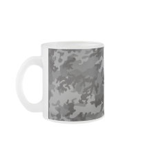 Custom Black Camo Frosted Coffee Mug