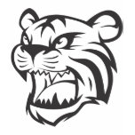 Custom Black Roaring Tiger Sports Logo t-shirts