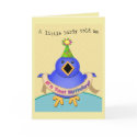 Custom Blue Bird Happiness Birthday Card