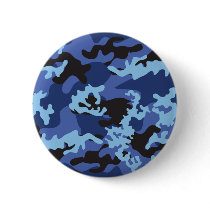 Custom Blue Camo Button