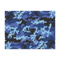 Custom Blue Camo Postcard
