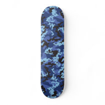 Custom Blue Camo Skateboard