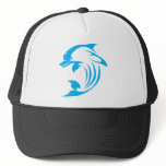 Custom Blue Dolphin Logo Mesh Hat