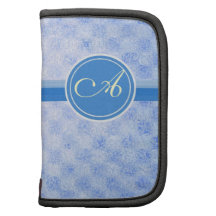 Custom Blue Initial Folio Folio Planners