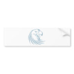 Custom Blue Wild Eagle Sports Logo Bumper Sticker