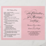 Custom_Blush Wedding Program Flyer