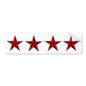 Custom Bumper Stickers .. Red Nautical Stars bumper stickers