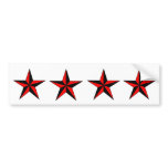 Custom Bumper Stickers .. Red Nautical Stars bumper stickers