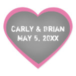 Custom Chalkboard Wedding Couples Heart Sticker