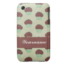 Custom Chocolate Cupcake iPhone 3 Case-Mate Case