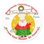 Custom Christmas Baked Goods Santa  Stickers