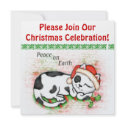 Custom Christmas Kitty Cat Party Invitation