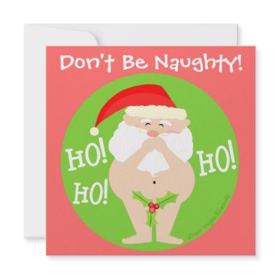 Custom Christmas Naughty Santa Party Invitation by jamiecreates1