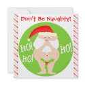 Custom Christmas Naughty Santa Party Invitation