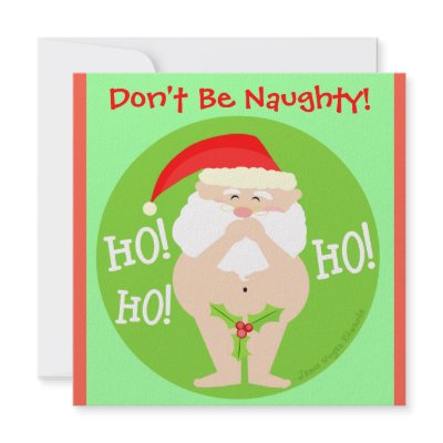 Custom Christmas Naughty Santa Party Invitation by jamiecreates1