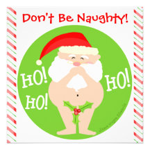 Custom Christmas Naughty Santa Party Invitation