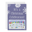 Custom Christmas Snow Day Party Invitation