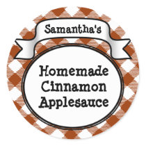 Custom Cinnamon / Applesauce Canning Jar Label