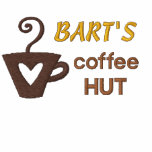 Custom Coffee Shop Embroidered T-Shirt embroidered shirts