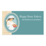 custom color vintage bakery girl baking cooking business card