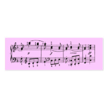 Custom Colour Musical Notes Profile Card Business Card Template