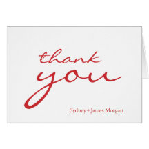 Custom colour, thank you cards