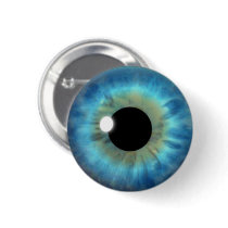 Custom Cool Blue Eye Iris Eyeball Fun Round Button
